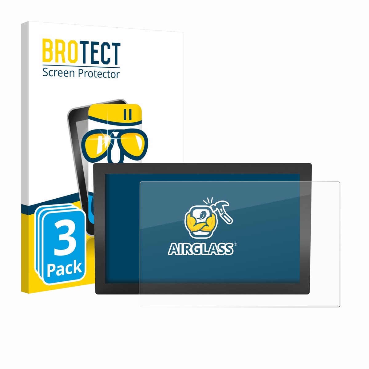 Screenprotector 3 Stuks voor WAGO Web Panel 400 762-3405 Beschermglas transparant