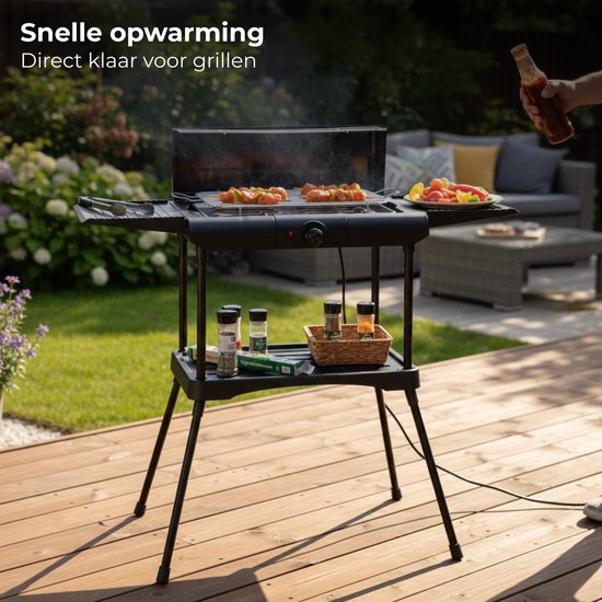 Lomera Elektrische Barbecue Staand - Elektrische Barbecue Met Onderstel - Elektrische Barbecue Op Voet - Elektrische Barbecue Balkon - Elektrische Barbecue Camping - Elektrische Bbq Staand - Staande Elektrische Barbecue van Merkloos — afbeelding 3