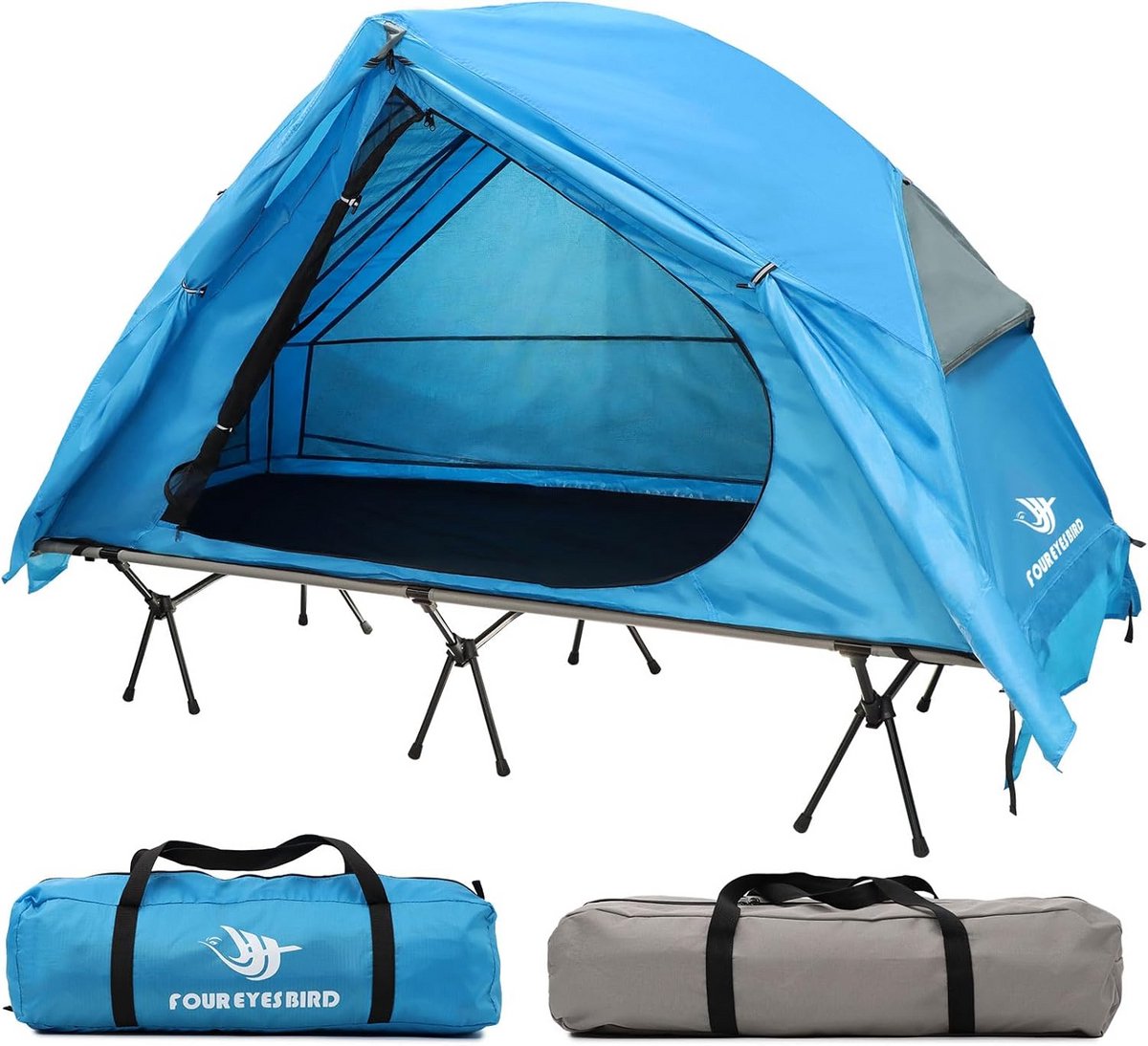 Opvouwbare 4-in-1 Campingbedtent Verhoogd voor 1 Persoon Buiten