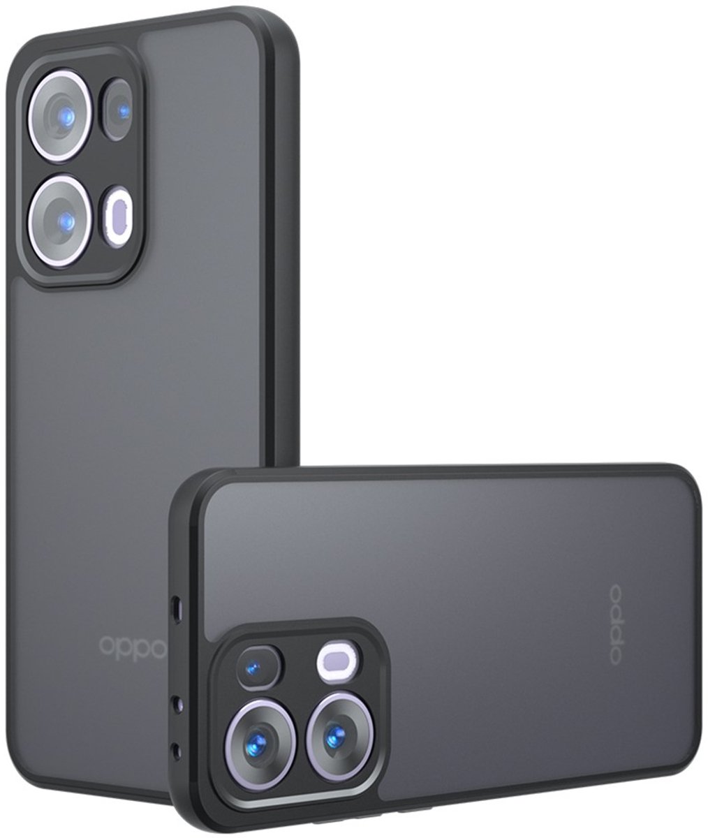 Telestore - Telefoonhoesje geschikt voor de OPPO Reno13 pro 5G - zwart (frosted) - Armor hybrid TPU hoesje - Hard siliconen - back cover voor OPPO Reno 13 pro 5G