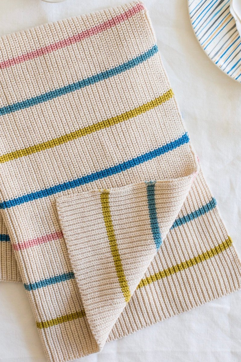 Funky Doris - keuken handdoek - gestreept - gebreide stof - 100% eco tex katoen