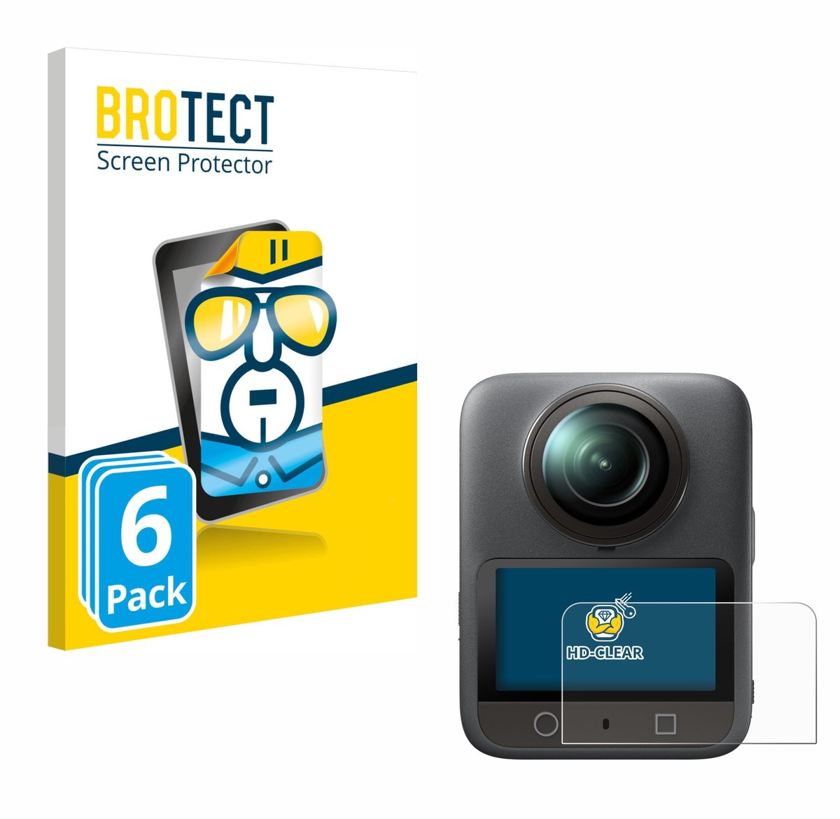 BROTECT - Screenprotector voor DJI Osmo 360 - Folie Beschermfolie transparant 6 Stuks