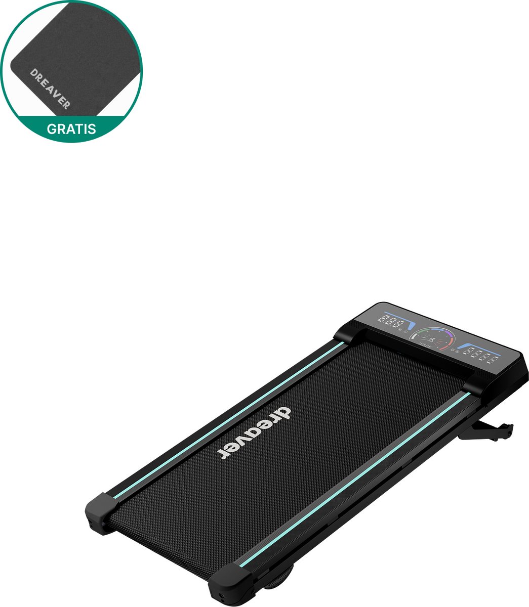 Dreaver Climb - 2 in 1 Loopband Inklapbaar 6KM/U - Inclusief App & Accessoires - Hardloopband - Treadmill - Wandelband - Walking pad - Voor Thuis van Dreaver