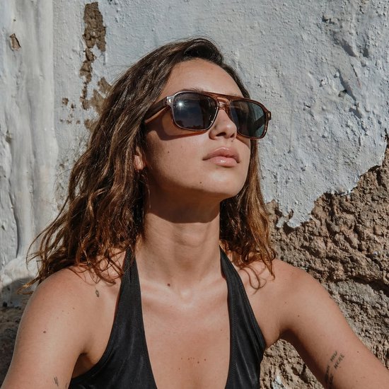 Wooda® Zonnebril Aviator - Bruin Transparant - Gepolariseerd - Wooda Tomani TR Brown Gris van Wooda — afbeelding 3