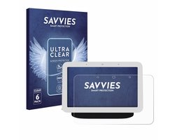 Savvies – Screenprotector voor Google Nest Hub 2 – Folie Beschermfolie transparant 6 Stuks