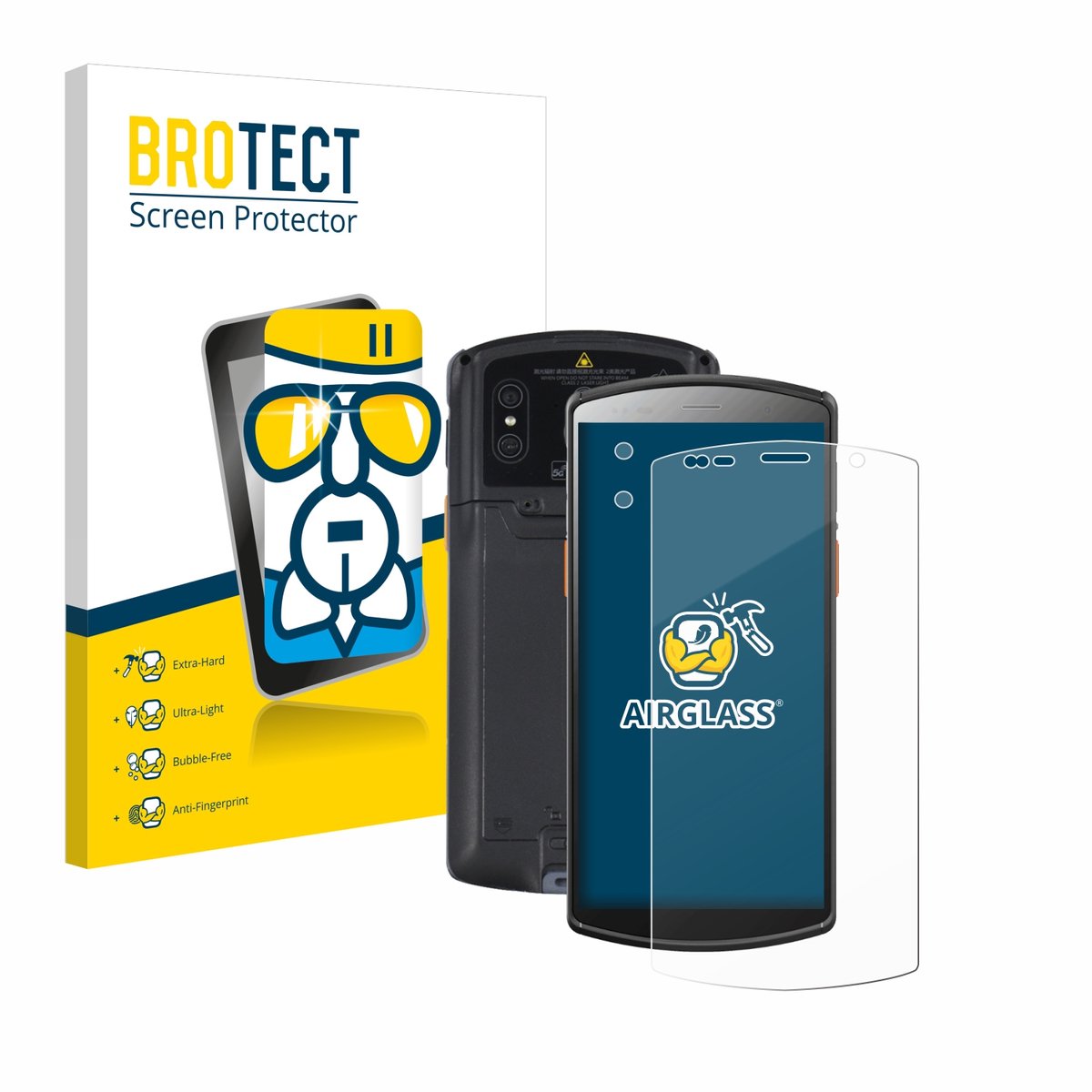 Screenprotector voor Urovo DT50 5,7" (Voor+Camera) Beschermglas transparant