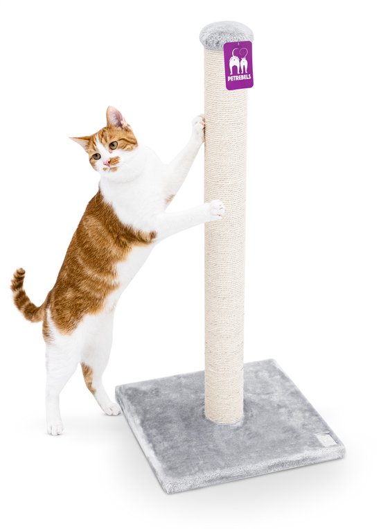 Petrebels Maine 90 krabpaal - Grijs - 40 x 40 x 90 cm - extra stabiel