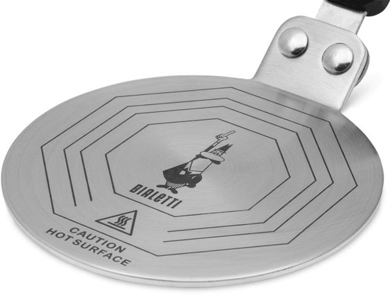 Bialetti Moka Induction Cooker Adapter for Using Coffee Pots and Cookware on Induction Hobs, Steel, 13 cm