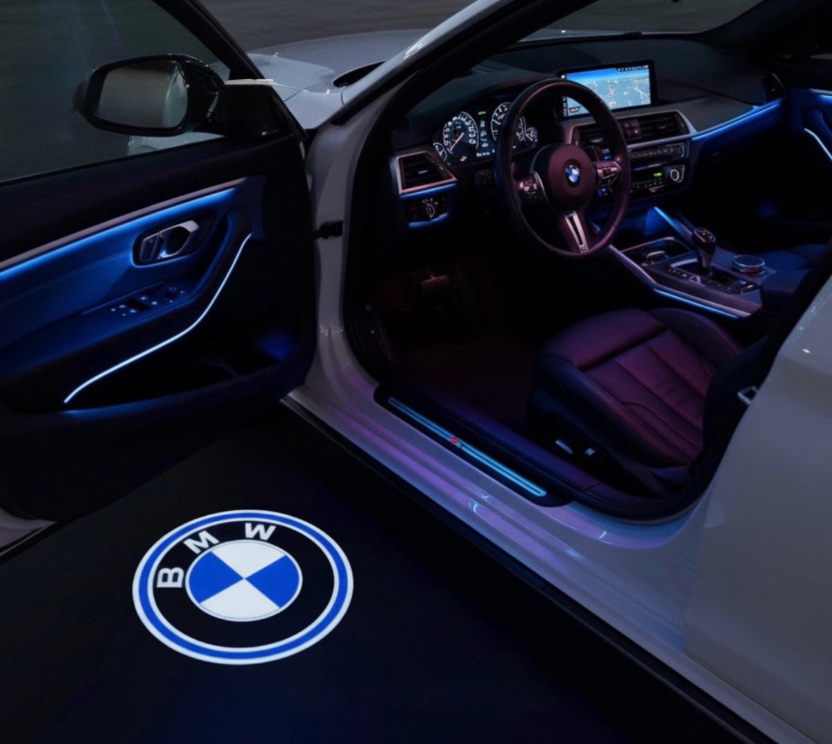 RD Customz® BMW Deur Logo Projector - Instapverlichting - Auto deur verlichting - Auto interieur - BMW accessoires - Set van 2 - Portierverlichting - Laser Projector - 3/4/5/6/7 serie - M3/M5 - X1/X3/X4/X5/X6 - GT
