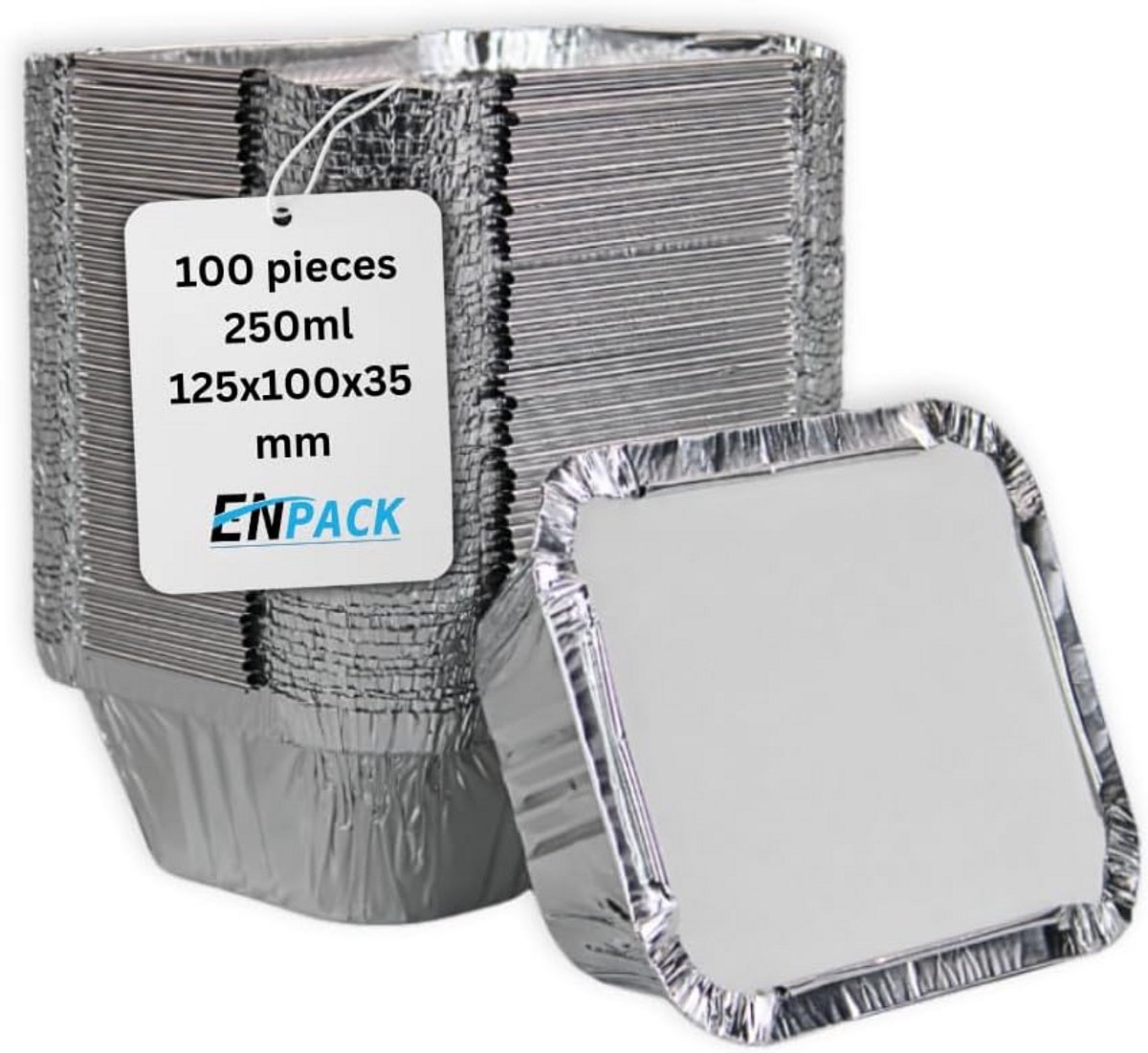 Aluminium Schalen met Deksel 250 ml - 100 Stuks - Ovenbestendig & BBQ Bakvorm