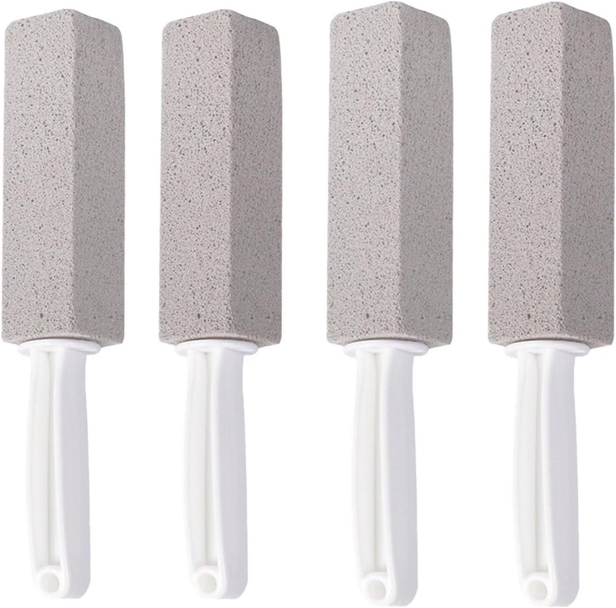 Pumice Stone Set - Reinigingssteen Handvat - Sanitair Reinigen - Krasvrije Reiniging - 4 Stuks - Grijs