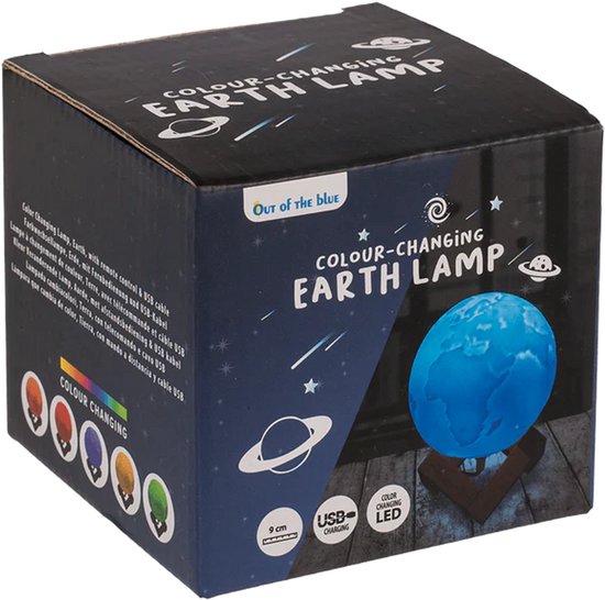 Nachtlamp Kleur veranderende lamp, aardetint, ca. 10 cm, verschillende lichtstanden, met USB-kabel afstandsbediening van Merkloos — afbeelding 4