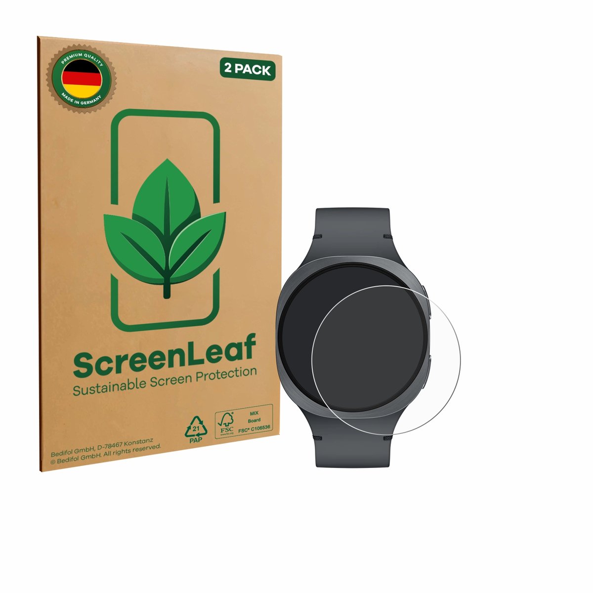 ScreenLeaf - Screenprotector voor Samsung Galaxy Watch 8 (40 mm) - Duurzame schermbescherming Folie Beschermfolie transparant 2 Stuks