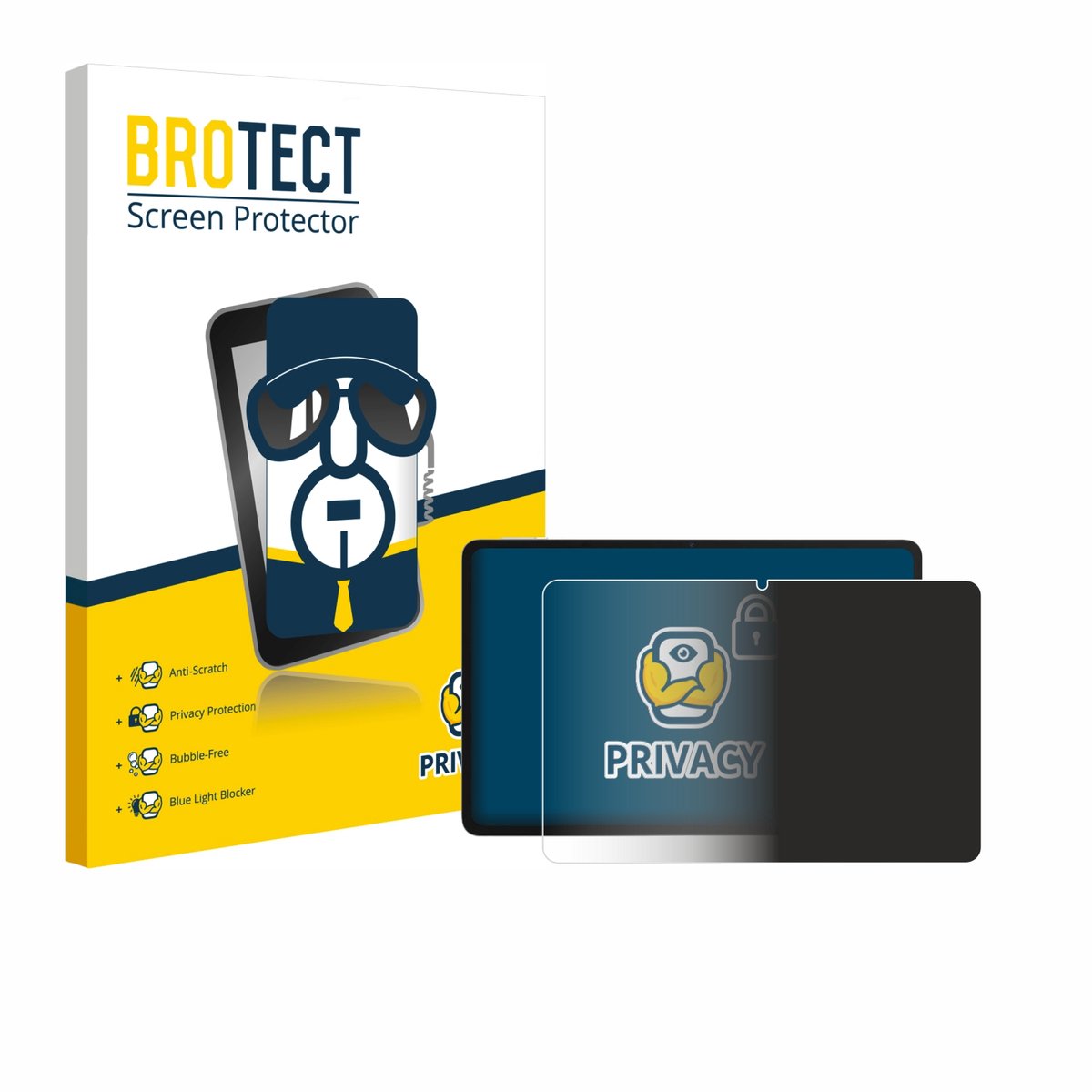 BROTECT - privacy screenprotector voor Honor Pad 10 - Folie Beschermfolie Blauwlichtfilter