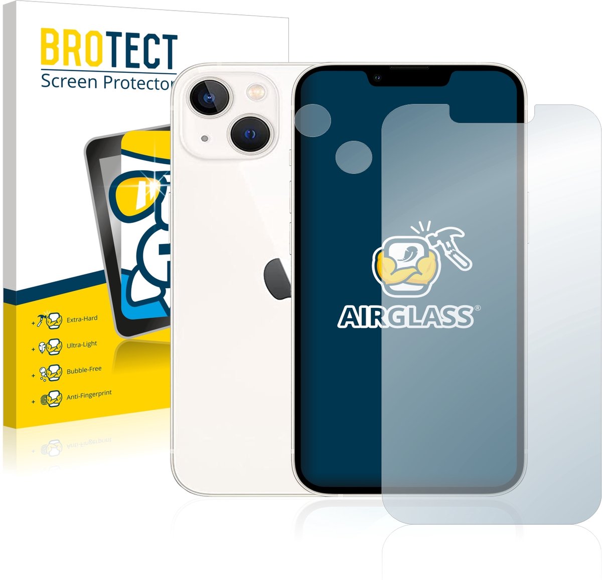 Screenprotector voor Apple iPhone 13 (Voor+Camera) Beschermglas transparant