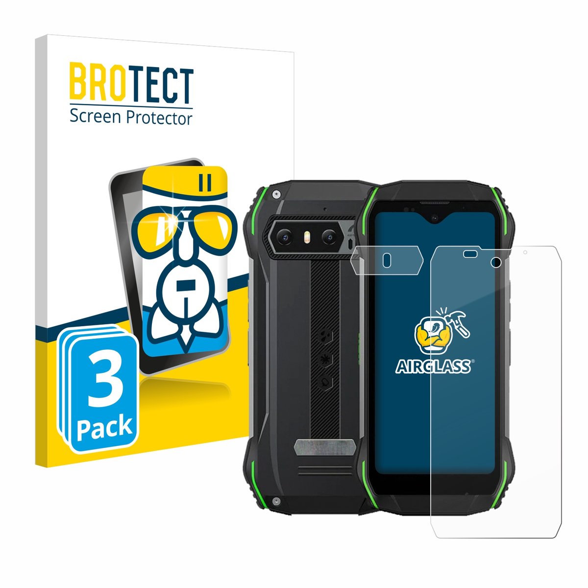 Screenprotector 3 Stuks voor Blackview N6000 (Voor+Camera) Beschermglas transparant