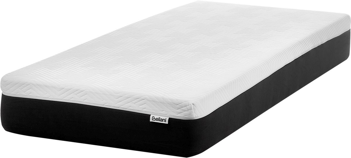 Beliani TREASURE - Schuimmatras - Zwart/Wit - 90 x 200 cm - Latex