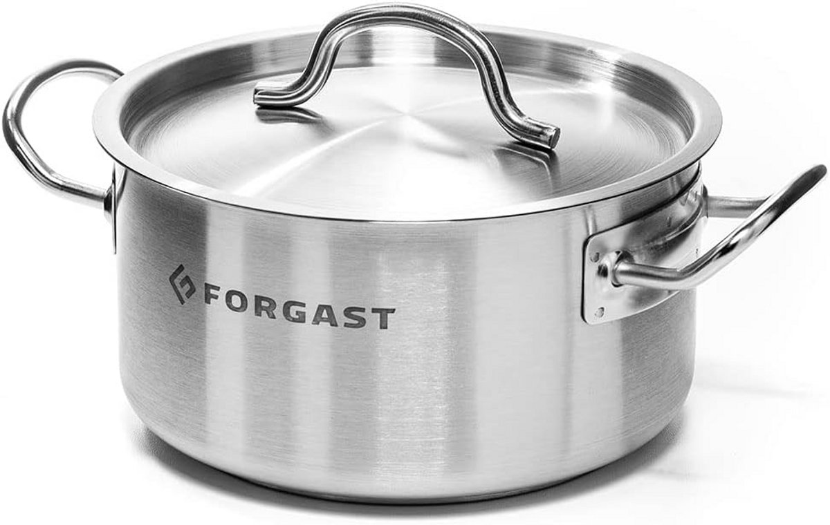 Rvs Kookpan met Deksel 5 Liter Diameter 24 cm Voor Alle Warmtebronnen