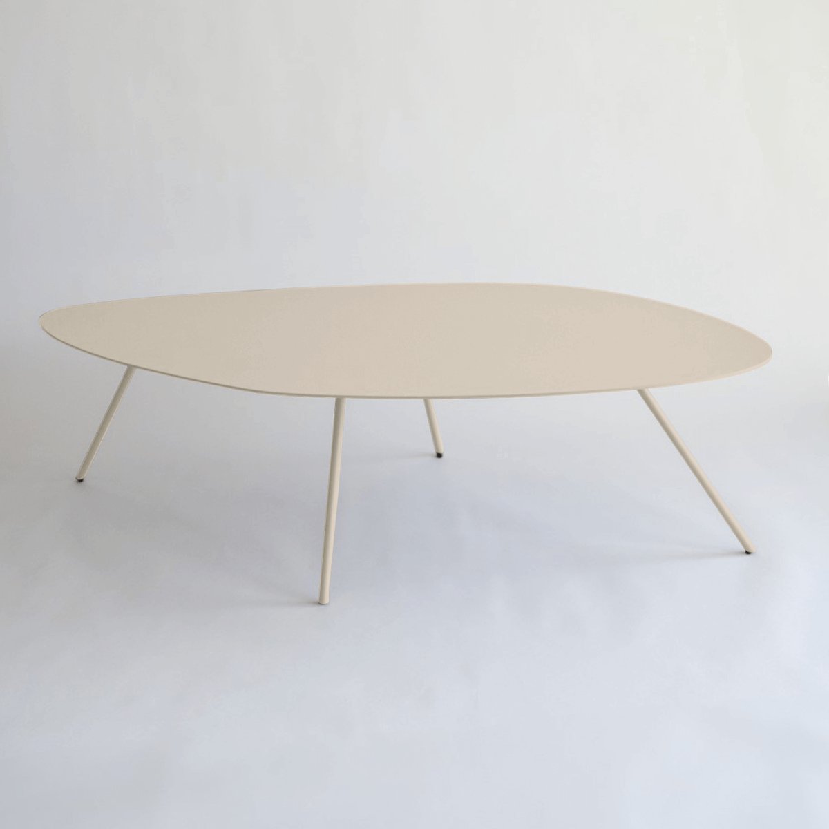 Salontafel Metaal Organische Vorm 40 cm – Modern Design – Rosemary Style 1 – Crèmewit – Sentimo