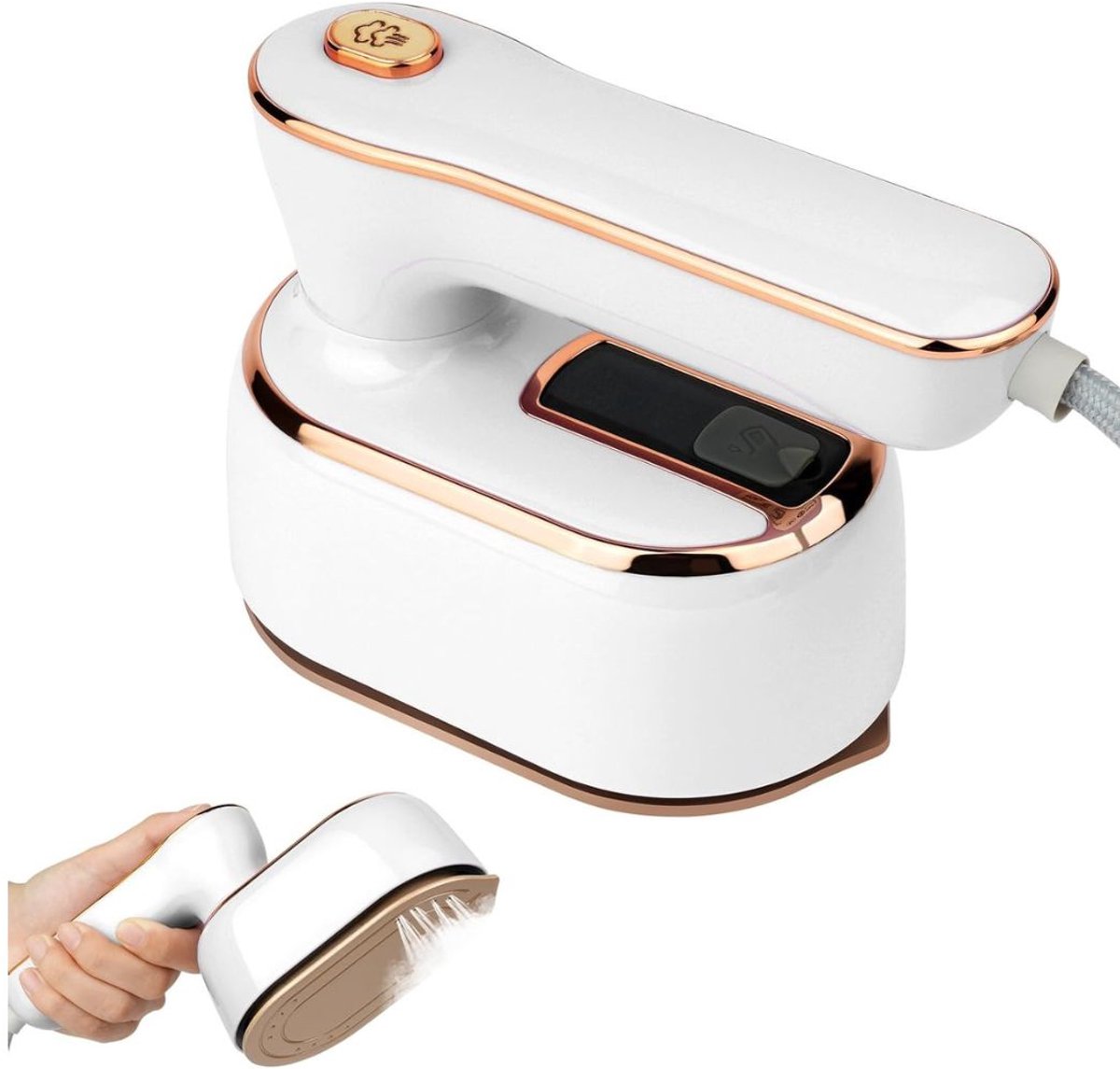Zyrex® Reisstrijkijzer - Draagbare strijkmachines - Mini Strijkijzer - Stoomstrijkijzer Travel - Wit - 18cm x 12cm x 12cm