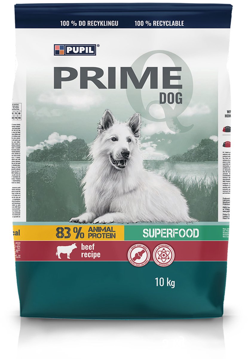 PUPIL PUPIL Prime - Droogvoer voor honden - Rundvlees met groenten - Hoogwaardig eiwit - Ondersteunt gewrichten - Omega-3 & Omega-6