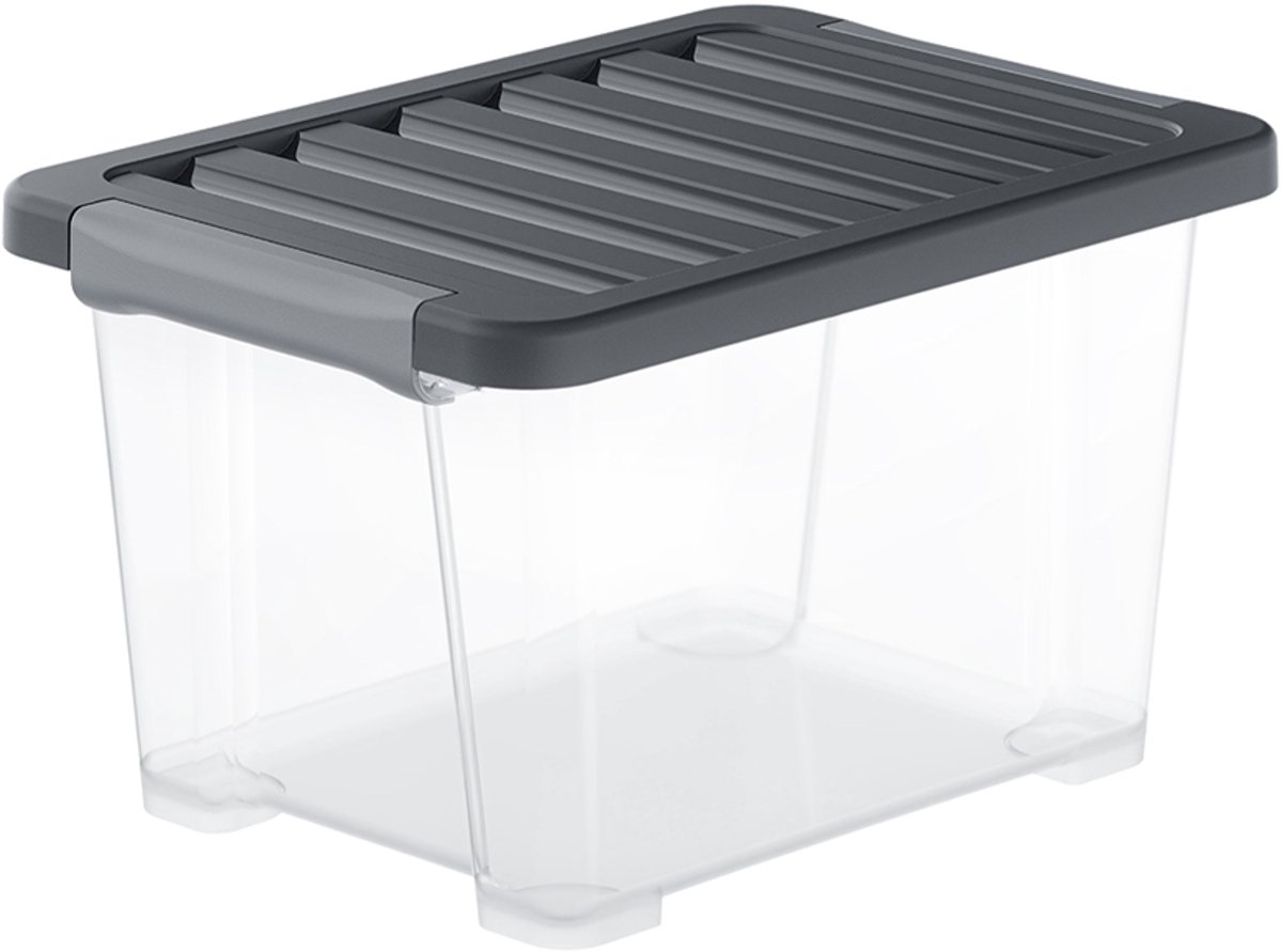 Rotho CORE Plus opbergboxen - set van 4 - stapelbaar - 15 ltr