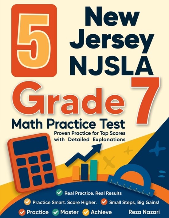 5 New Jersey NJSLA Grade 7 Math Practice Tests - cover