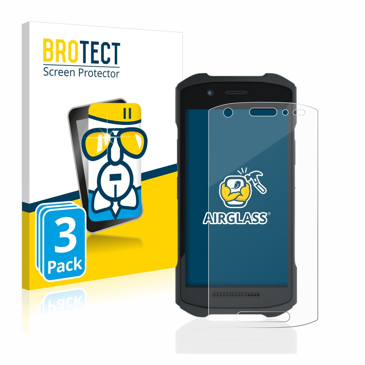 Screenprotector 3 Stuks voor Zebra TC21/ TC26 Beschermglas transparant