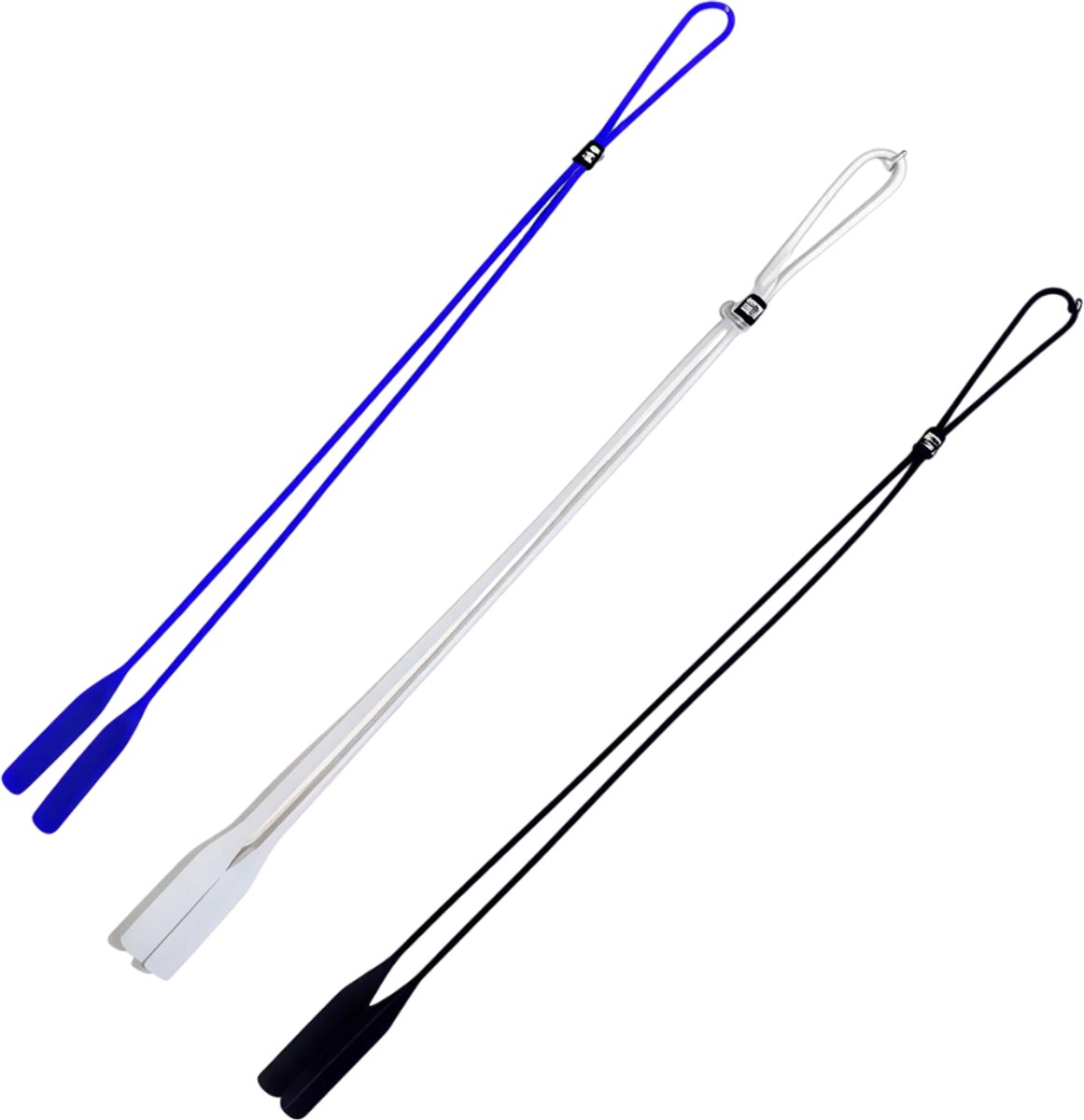 3 Stuks Verstelbare Elastische Siliconen Brillen Riemen – Zwart, Blauw en Wit – Zonnebril Ketting – Sport Antislip String – Bril Touw Band – Koordhouder voor Dagelijks Gebruik