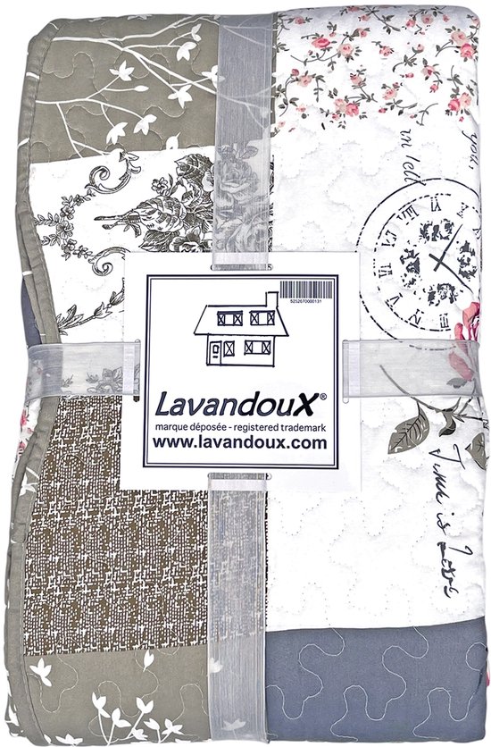 Lavandoux - Bedsprei - Vintage Rose - 240 x 220cm - 2-persoons - Beige