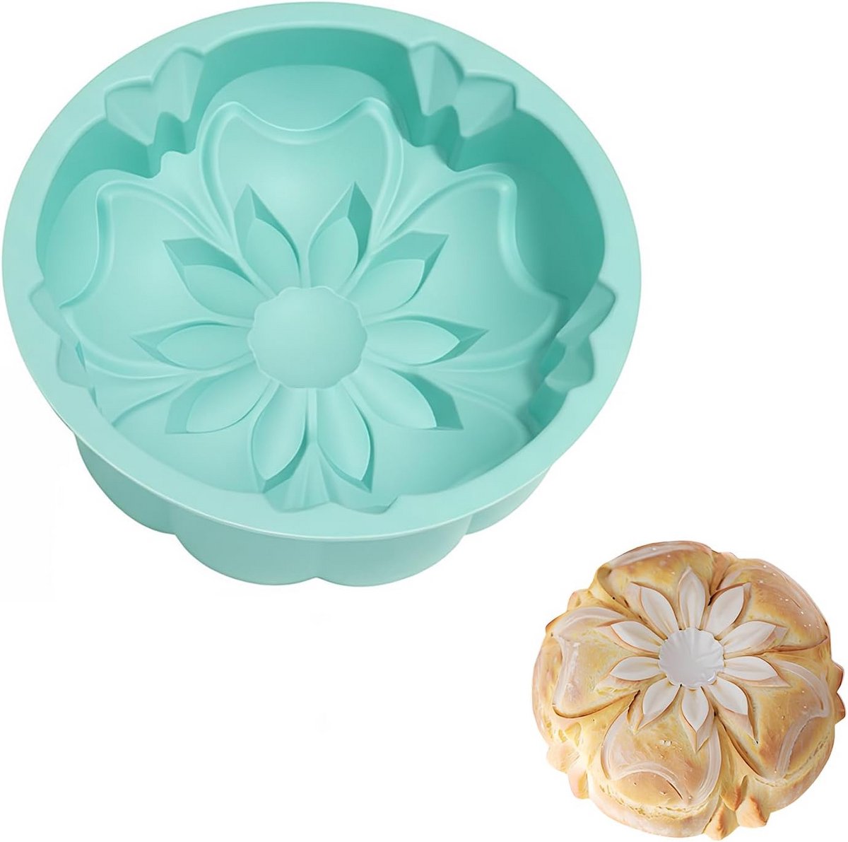 3D Bloem Taartvorm Siliconen - Anti-aanbak Bakvorm voor Cake, Muffin, Brood en Desserts