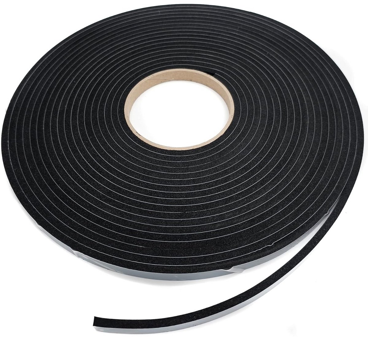 Zelfklevende EPDM Schuimrubber Rol - Zwart - 10 Meter - 9x5mm - Weerbestendige Afdichtstrip