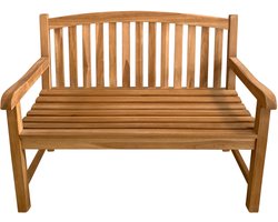 AXI Suki Teak Tuinbank – 120 x 63 x 95 cm – Teakhout – Tuinbank voor 2 Personen – Hoge Rugleuning