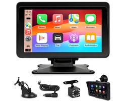 Skoov Carplay scherm - Eenvoudig installeren - Draadloos - Autoradio met Bluetooth - Met achteruitrijcamera