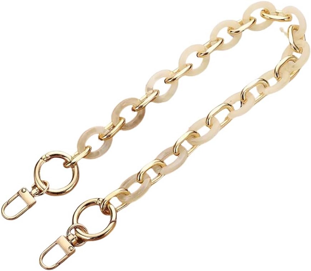 Zware Schouderketting voor Handtas en Portemonnee - 60 cm - Goudkleurig Acryl