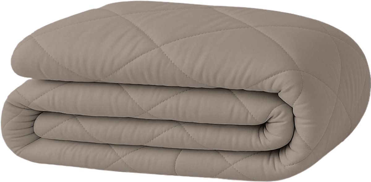 Y-NOT - Velvet Velours Dekbed Taupe/Grey 200x200 - Dekbed Zonder Overtrek - Wasbaar Dekbed - Hoesloos dekbed - Dekbed met vaste overtrek - 30 dagen proefslapen