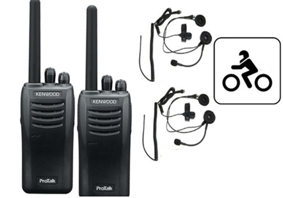 Kenwood TK-3501E ProTalk® Analogue Twin Motorset incl. headset en programmatie