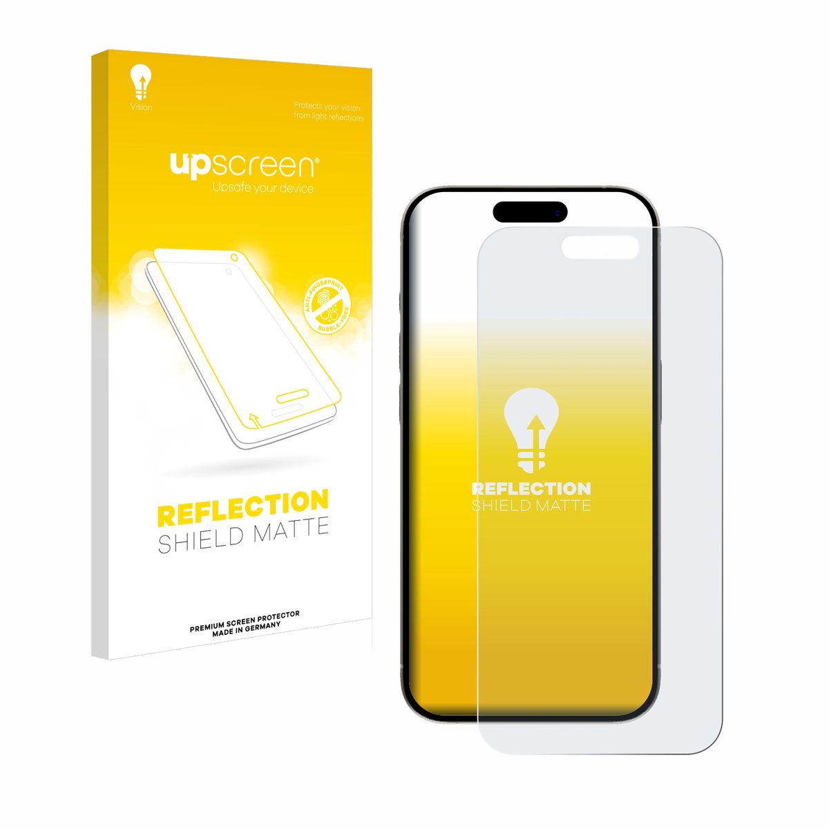 upscreen - Screenprotector voor Apple iPhone 15 Pro - Folie Beschermfolie anti glare matte