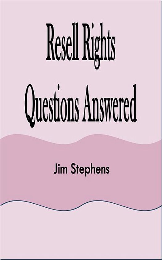 Resell Rights Questions Answered - cover