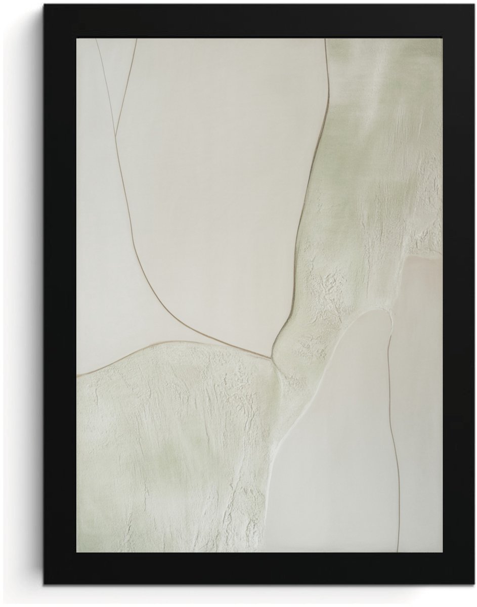 Abstracte Muurkunst A4 fotolijst, Minimalistische Kunst, High Resolution Print, MDF Frame, Acrylglas, Wall Art, Fotolijst