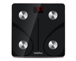 RENPHO Elis 1 Smart Body Scale – Beste slimme weegschaal in zijn prijsklasse – Lichaamsanalyse met 13 metingen – BMI, vetpercentage en spiermassa – Slimme Bluetooth weegschaal met app – Onbeperkt aantal gebruikers