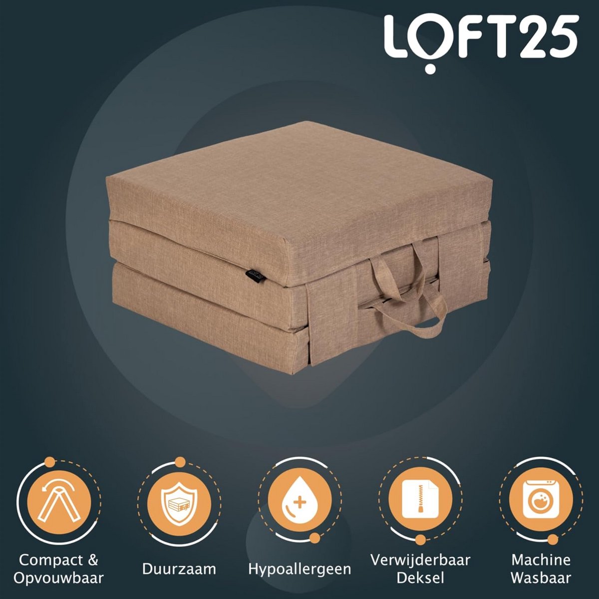 Opvouwbaar Matras 3-Delig - Campingmatras en Logeermatras voor Binnen en Buiten (180x60x10 cm)