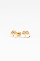 Mrs Ertha - oorbellen voor kinderen - Rainbow dreams - regenboog oorbellen - stainless steel - hypoallergeen