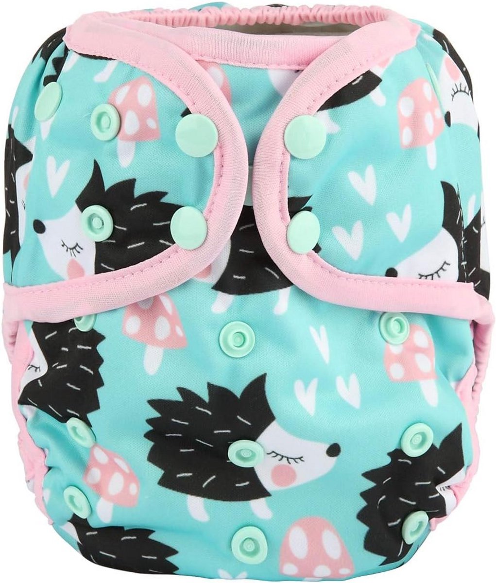 Wasbare Luierhoes One Size – Universele Pasvorm 3,6 kg tot 16 kg – Flexibele Baby Luier Cover Groen