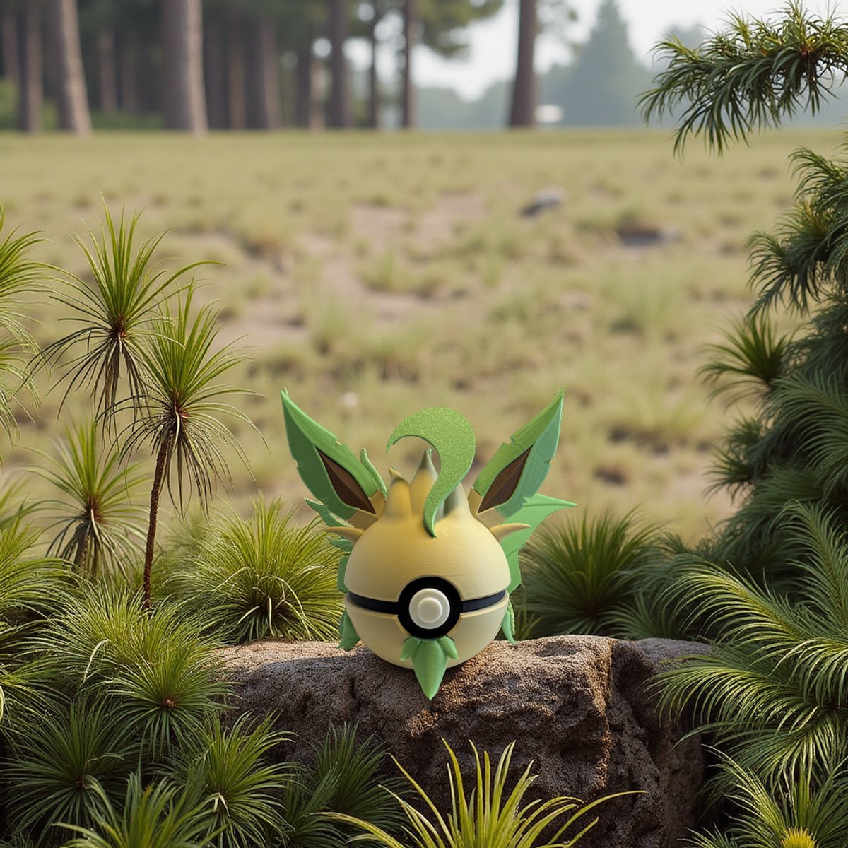 Leafeon Collectible, 3D-Geprinte Decoratie, Cadeau voor Fans