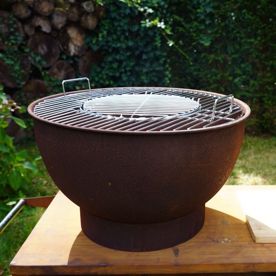 HEAT Outdoor Living Buitenkeuken Trolle Roest - Barbecue met Opslag - Mobiele Buitenkeuken - Barbecue Plancha - Grillen - Staal - Incl. Snijplank - Sfeervolle Avonden met Vrienden en Familie - 117x46x106cm van HEAT Outdoor Living — afbeelding 5