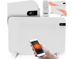 Cronos elektrische radiator - 450 W - tot 14 m², ingebouwde thermostaat, bediening met afstandsbediening WFH-450TW