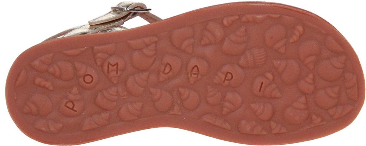 Pom d'Api Plagette Buckle Tao Sandaal Goud