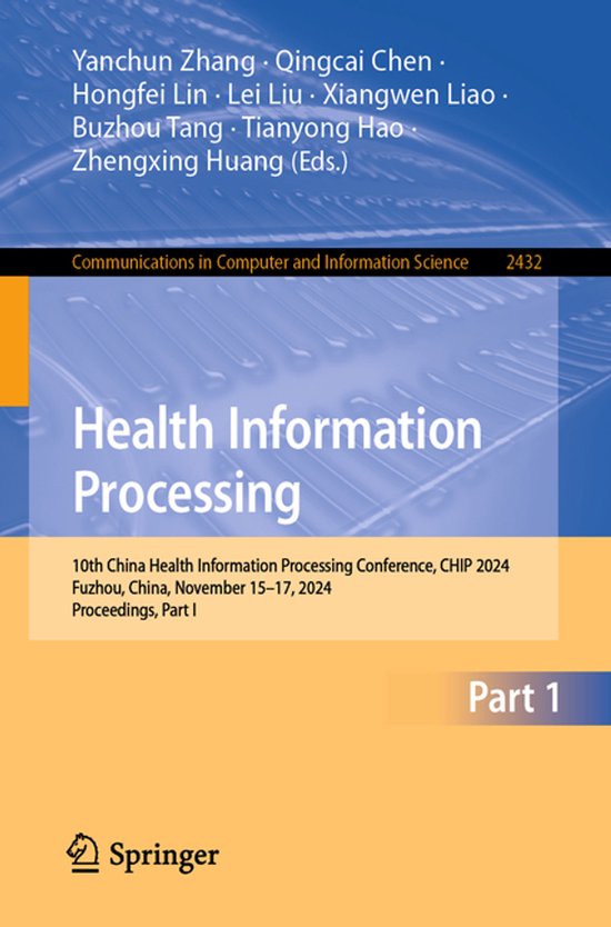 Communications in Computer and Information Science2432- Heal ... - cover