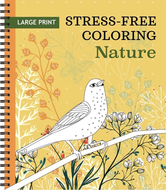 Large Print Stress-Free Coloring- Large Print Stress-Free Co ... - cover